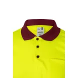 36065-225 - Tricou polo bicolor bird-eye (160g/m2) cu maneci scurte, din poliester (100%) - CUPID LARGE - Velilla
