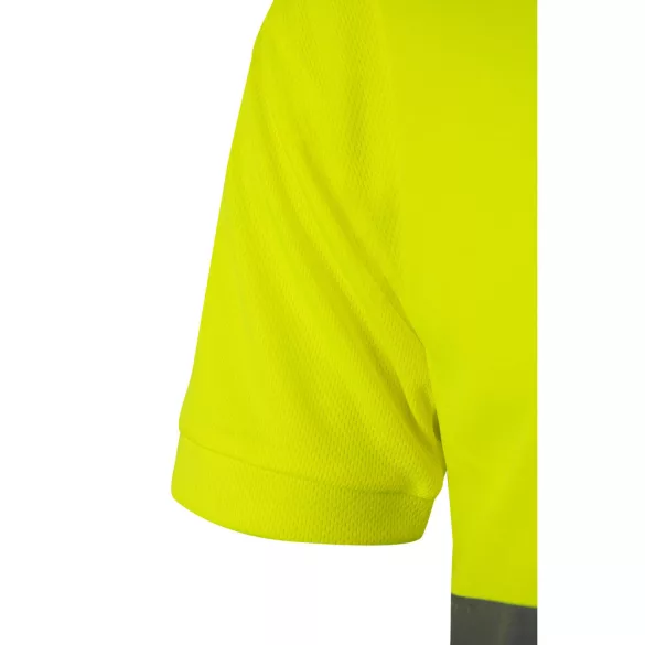 36065-225 - Tricou polo bicolor bird-eye (160g/m2) cu maneci scurte, din poliester (100%) - CUPID LARGE - Velilla