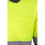 36067-207 - Tricou polo bicolor cu ochi de pasare (160g/m2) cu maneci lungi, din poliester (100%) - VULCAN - Velilla