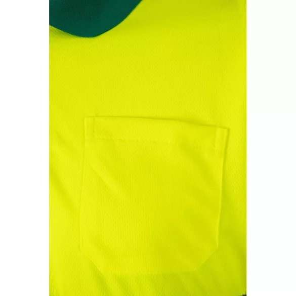 36067-209 - Tricou polo bicolor cu ochi de pasare (160g/m2) cu maneci lungi, din poliester (100%) - VULCAN - Velilla