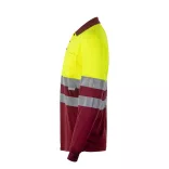 36067-225 - Tricou polo bicolor cu ochi de pasare (160g/m2) cu maneci lungi, din poliester (100%) - VULCAN - Velilla