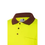 36067-225 - Tricou polo bicolor cu ochi de pasare (160g/m2) cu maneci lungi, din poliester (100%) - VULCAN - Velilla
