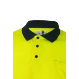 36069-204 - Tricou polo bicolor in forma de ochi de pasare (160g/m2) cu maneci lungi, din poliester (100%) - VULCAN LARGE - Velilla