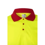 36069-205 - Tricou polo bicolor in forma de ochi de pasare (160g/m2) cu maneci lungi, din poliester (100%) - VULCAN LARGE - Velilla