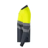36069-207 - Tricou polo bicolor in forma de ochi de pasare (160g/m2) cu maneci lungi, din poliester (100%) - VULCAN LARGE - Velilla