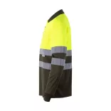 36069-219 - Tricou polo bicolor in forma de ochi de pasare (160g/m2) cu maneci lungi, din poliester (100%) - VULCAN LARGE - Velilla