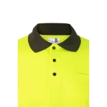 36069-219 - Tricou polo bicolor in forma de ochi de pasare (160g/m2) cu maneci lungi, din poliester (100%) - VULCAN LARGE - Velilla