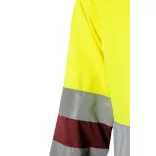 36069-225 - Tricou polo bicolor in forma de ochi de pasare (160g/m2) cu maneci lungi, din poliester (100%) - VULCAN LARGE - Velilla