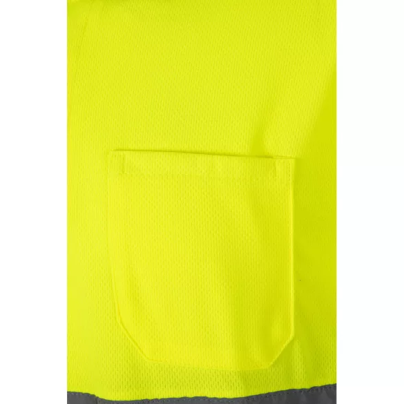 36069-225 - Tricou polo bicolor in forma de ochi de pasare (160g/m2) cu maneci lungi, din poliester (100%) - VULCAN LARGE - Velilla