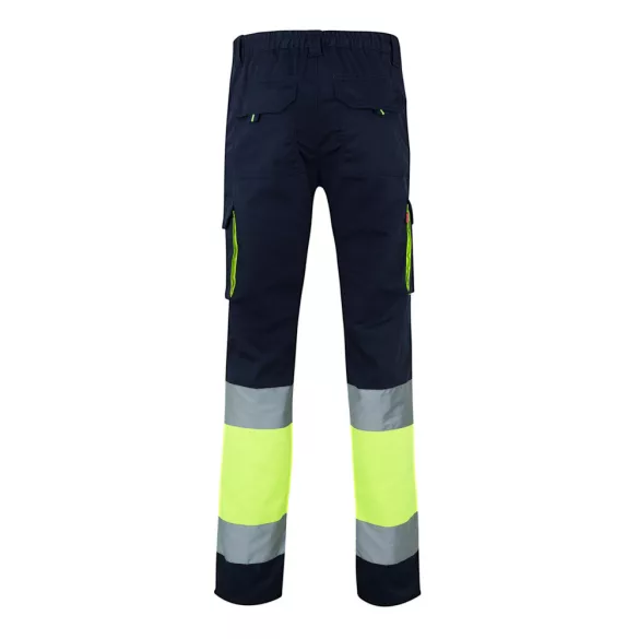 36087-204 - Pantaloni elastici cu doua tonuri, cu buzunare multiple (240g/m2), din bumbac (46%), EME (38%) si poliester (16%) - ZEUS - Velilla