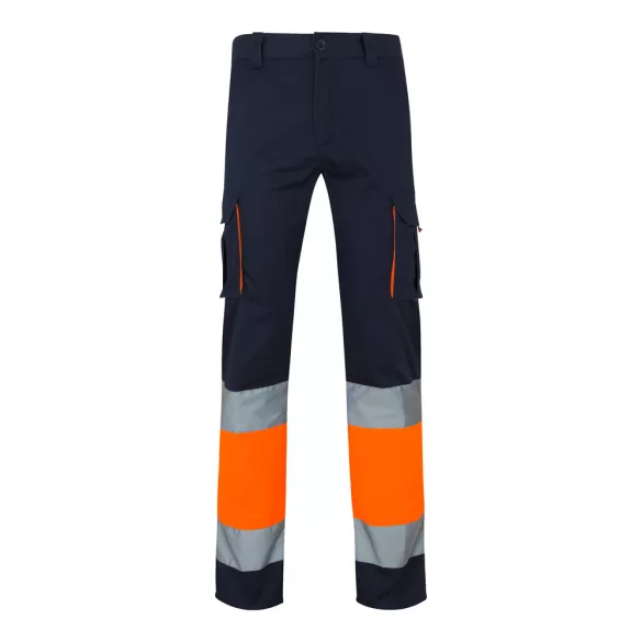 36087-214 - Pantaloni elastici cu doua tonuri, cu buzunare multiple (240g/m2), din bumbac (46%), EME (38%) si poliester (16%) - ZEUS - Velilla