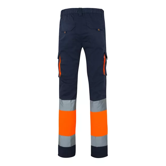 36087-214 - Pantaloni elastici cu doua tonuri, cu buzunare multiple (240g/m2), din bumbac (46%), EME (38%) si poliester (16%) - ZEUS - Velilla