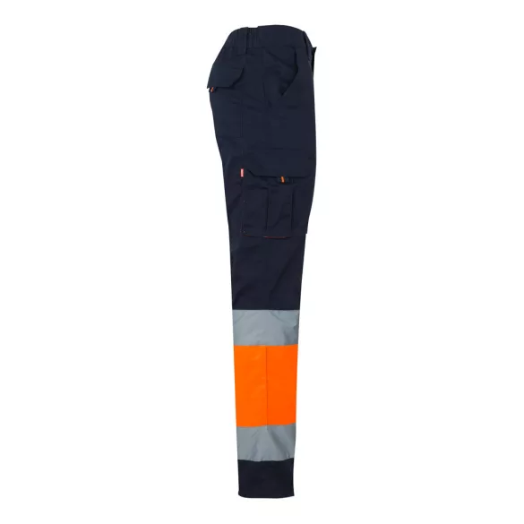 36087-214 - Pantaloni elastici cu doua tonuri, cu buzunare multiple (240g/m2), din bumbac (46%), EME (38%) si poliester (16%) - ZEUS - Velilla