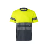 36093-207 - Tricou tehnic bicolor cu ochi de pasare (140g/m2), din poliester (100%) - BRAHMA - Velilla