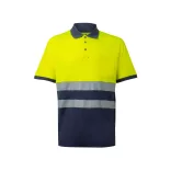 36100-204 - Tricou polo piqué bicolor (150g/m2) cu maneci scurte, din bumbac (55%) si poliester (45%) - ACHELOUS - Velilla