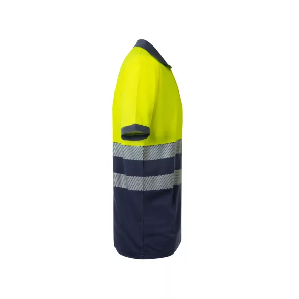 36100-204 - Tricou polo piqué bicolor (150g/m2) cu maneci scurte, din bumbac (55%) si poliester (45%) - ACHELOUS - Velilla