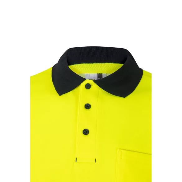 36100-204 - Tricou polo piqué bicolor (150g/m2) cu maneci scurte, din bumbac (55%) si poliester (45%) - ACHELOUS - Velilla