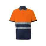 36100-214 - Tricou polo piqué bicolor (150g/m2) cu maneci scurte, din bumbac (55%) si poliester (45%) - ACHELOUS - Velilla