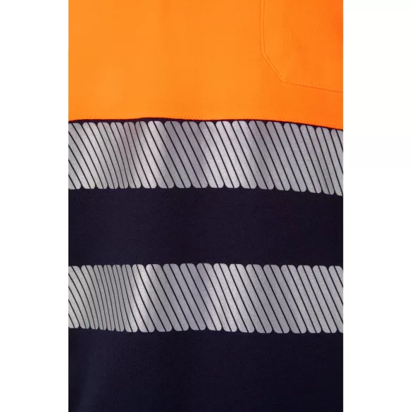 36100-214 - Tricou polo piqué bicolor (150g/m2) cu maneci scurte, din bumbac (55%) si poliester (45%) - ACHELOUS - Velilla