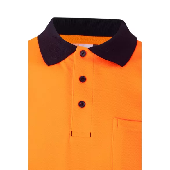 36100-214 - Tricou polo piqué bicolor (150g/m2) cu maneci scurte, din bumbac (55%) si poliester (45%) - ACHELOUS - Velilla