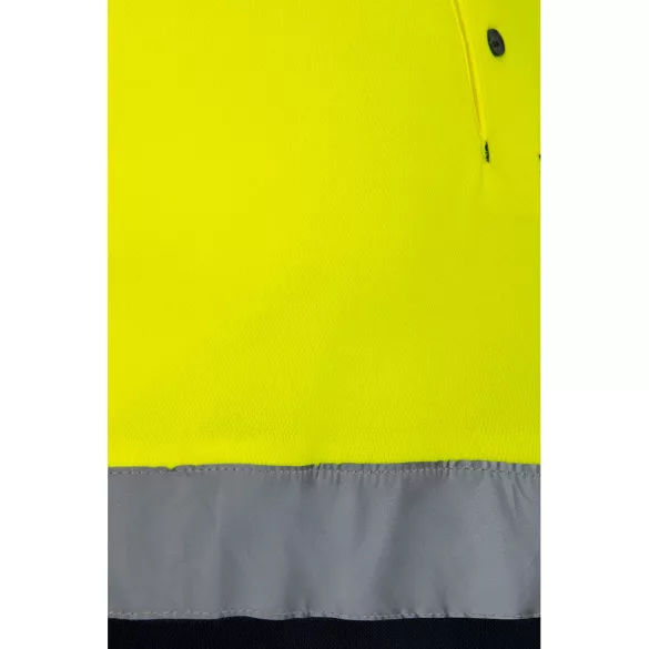 36139-204 - Tricou polo piqué bicolor (150g/m2) cu maneci lungi, din bumbac (55%) si poliester (45%) - PLUTO - Velilla