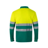36139-209 - Tricou polo piqué bicolor (150g/m2) cu maneci lungi, din bumbac (55%) si poliester (45%) - PLUTO - Velilla