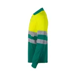 36139-209 - Tricou polo piqué bicolor (150g/m2) cu maneci lungi, din bumbac (55%) si poliester (45%) - PLUTO - Velilla