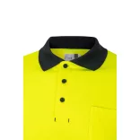 36140-204 - Tricou polo piqué in doua tonuri (150g/m2) cu maneci lungi, din bumbac (55%) si poliester (45%) - PLUTO LARGE - Velilla