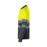 36140-207 - Tricou polo piqué in doua tonuri (150g/m2) cu maneci lungi, din bumbac (55%) si poliester (45%) - PLUTO LARGE - Velilla