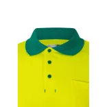 36140-209 - Tricou polo piqué in doua tonuri (150g/m2) cu maneci lungi, din bumbac (55%) si poliester (45%) - PLUTO LARGE - Velilla