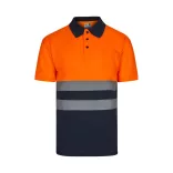 36141-214 - Tricou polo Bird-eye (140g/m2) cu maneci scurte, din poliester (100%) - FORTUNA - Velilla