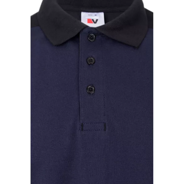 36148-104 - Camasa polo piqué stretch bicolor (200 g/m2), cu maneci scurte, din poliester (96%) si elastan (4%) - VELES - Velilla