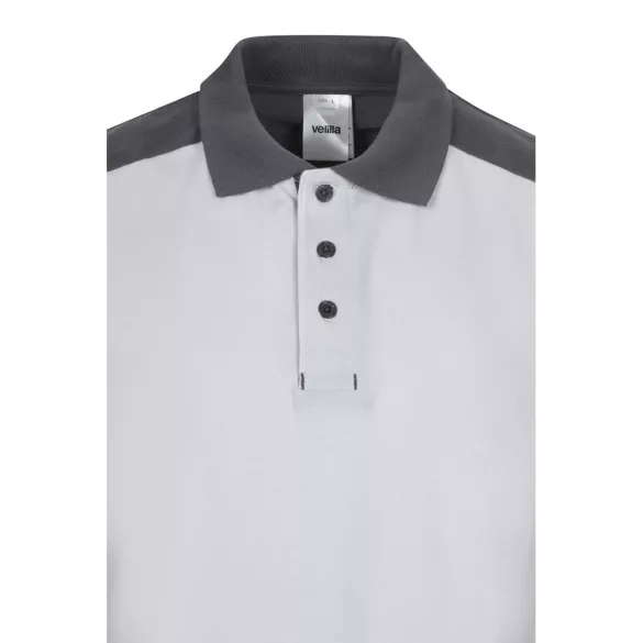 36148-106 - Camasa polo piqué stretch bicolor (200 g/m2), cu maneci scurte, din poliester (96%) si elastan (4%) - VELES - Velilla