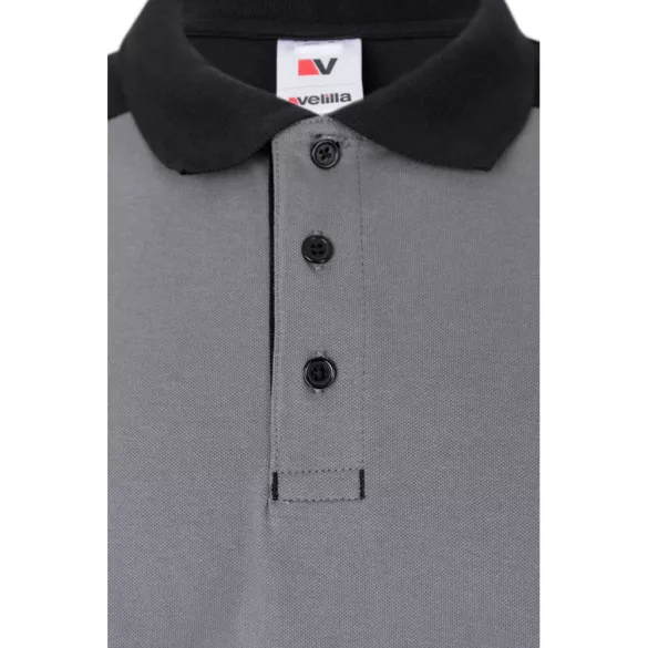 36148-113 - Camasa polo piqué stretch bicolor (200 g/m2), cu maneci scurte, din poliester (96%) si elastan (4%) - VELES - Velilla