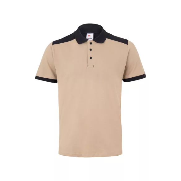 36148-131 - Camasa polo piqué stretch bicolor (200 g/m2), cu maneci scurte, din poliester (96%) si elastan (4%) - VELES - Velilla