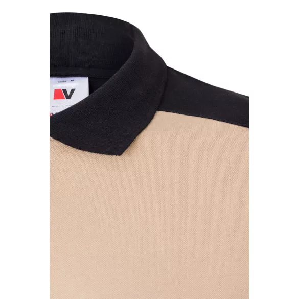 36148-131 - Camasa polo piqué stretch bicolor (200 g/m2), cu maneci scurte, din poliester (96%) si elastan (4%) - VELES - Velilla