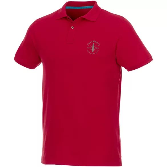 37502250 - Tricou polo din bumbac organic reciclat pentru barbati cu maneca scurta - Beryl - ROSU
