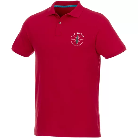 37502250 - Tricou polo din bumbac organic reciclat pentru barbati cu maneca scurta - Beryl - ROSU