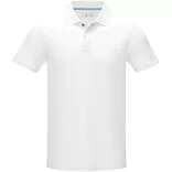 37508010 - Tricou polo pentru barbati - bumbac organic - cu maneca scurta - GRAPHITE - ALB