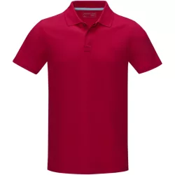   37508251 - Tricou polo pentru barbati - bumbac organic - cu maneca scurta - GRAPHITE - ROSU