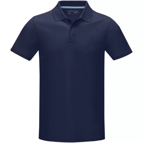 37508490 - Tricou polo pentru barbati - bumbac organic - cu maneca scurta - GRAPHITE - BLEUMARIN
