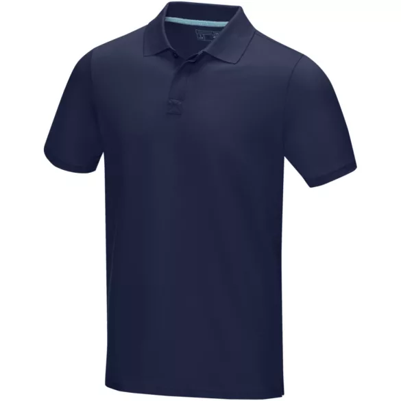 37508490 - Tricou polo pentru barbati - bumbac organic - cu maneca scurta - GRAPHITE - BLEUMARIN