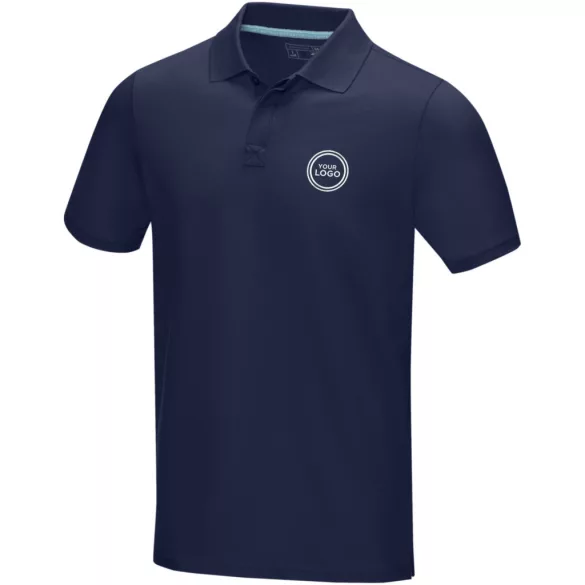 37508490 - Tricou polo pentru barbati - bumbac organic - cu maneca scurta - GRAPHITE - BLEUMARIN