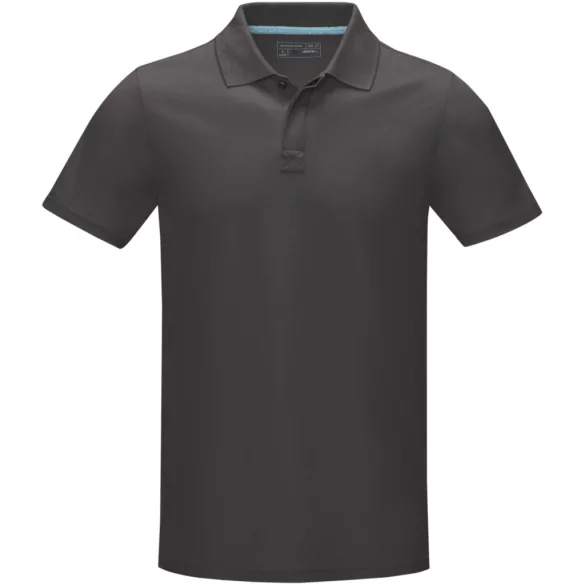 37508890 - Tricou polo pentru barbati - bumbac organic - cu maneca scurta - GRAPHITE - STORM GREY