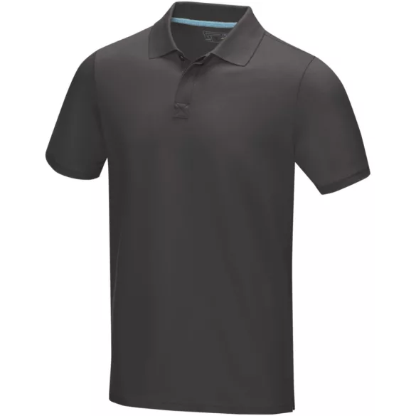 37508890 - Tricou polo pentru barbati - bumbac organic - cu maneca scurta - GRAPHITE - STORM GREY