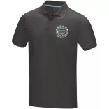 37508890 - Tricou polo pentru barbati - bumbac organic - cu maneca scurta - GRAPHITE - STORM GREY