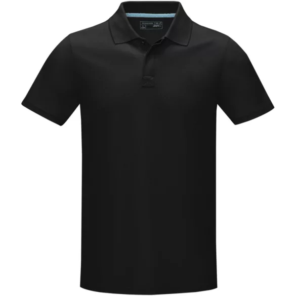 37508990 - Tricou polo pentru barbati - bumbac organic - cu maneca scurta - GRAPHITE - NEGRU