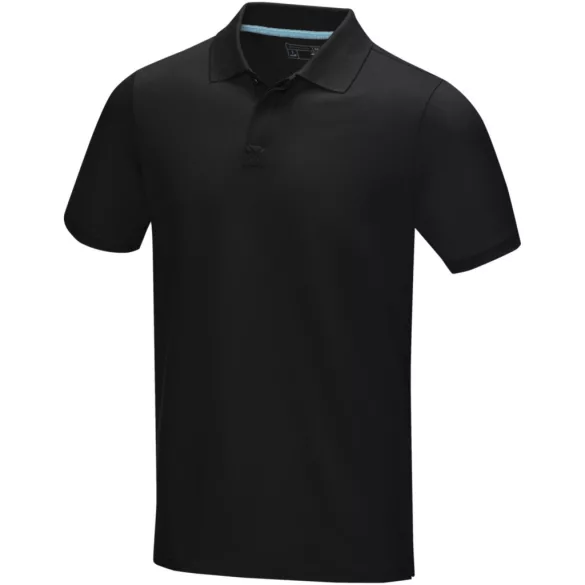 37508990 - Tricou polo pentru barbati - bumbac organic - cu maneca scurta - GRAPHITE - NEGRU