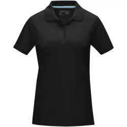   37509990 - Tricou polo pentru dama - bumbac organic - cu maneca scurta - GRAPHITE - NEGRU