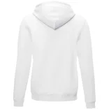 37510010 - Hanorac pentru barbati - bumbac organic reciclat - cu fermoar complet - RUBY - ALB